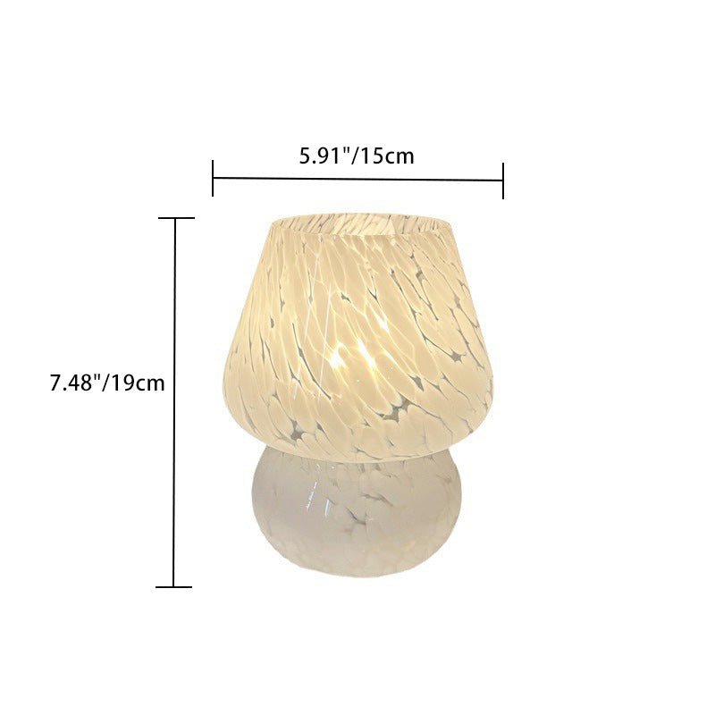Oval Glass Living Room Table Lamp