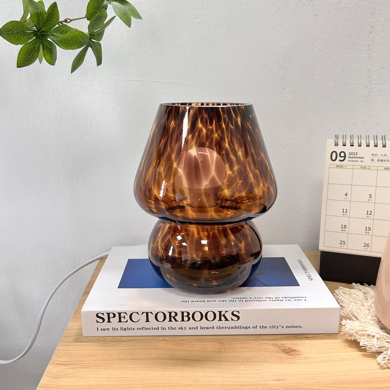 Oval Glass Living Room Table Lamp