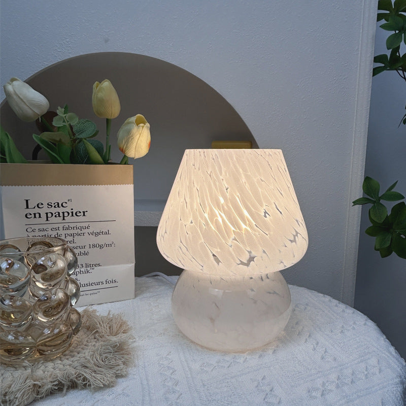 Oval Glass Living Room Table Lamp