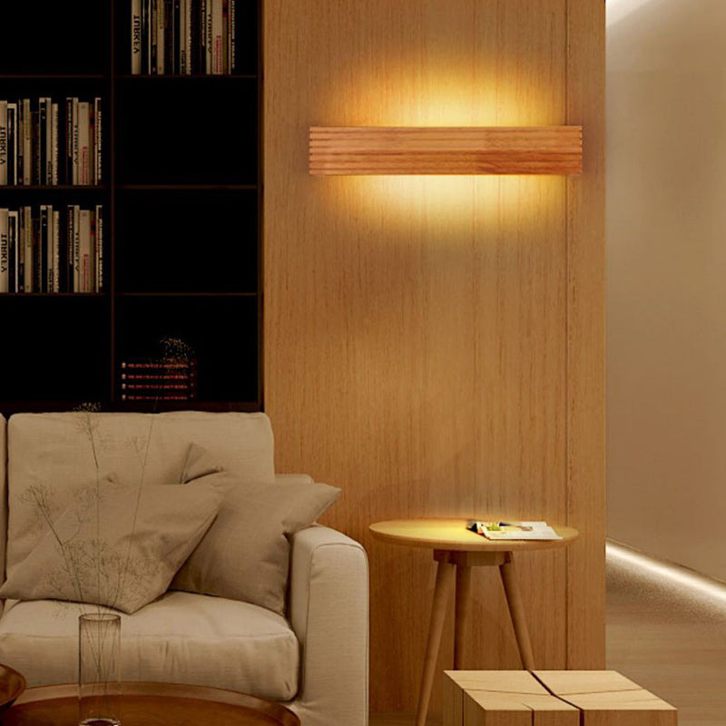 Rectangular Wood Acrylic Living Wall Lamp