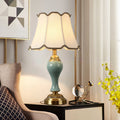 Drum Copper Ceramic Fabric Table Lamp