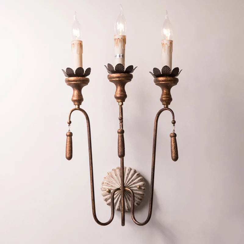 Column Iron Living Room 2-Light Wall Lamp