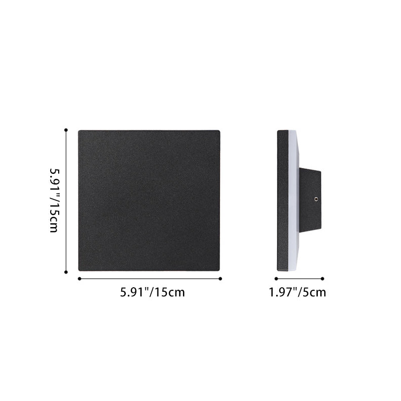 Square Aluminum Living Room Wall Lamp