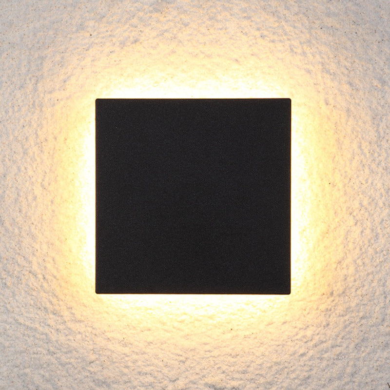 Square Aluminum Living Room Wall Lamp