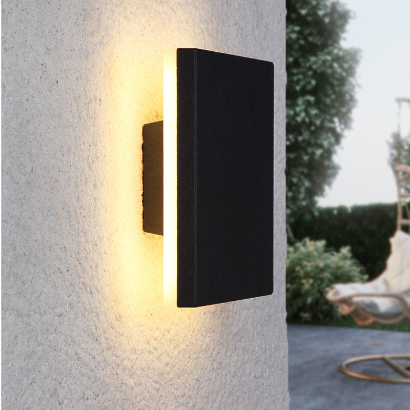 Square Aluminum Living Room Wall Lamp