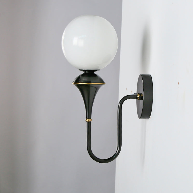 Globe Copper Glass Living Wall Lamp