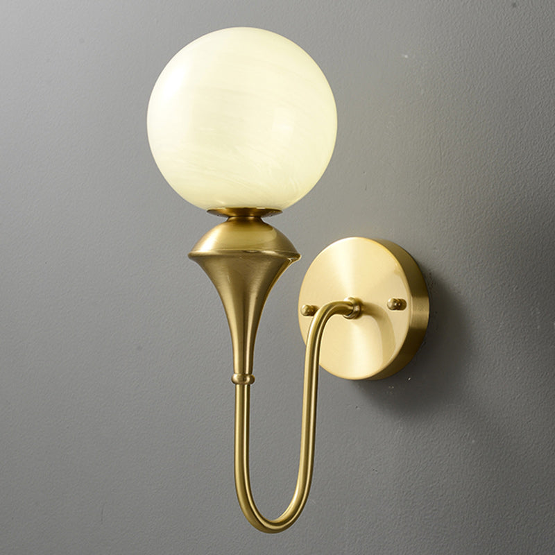 Globe Copper Glass Living Wall Lamp