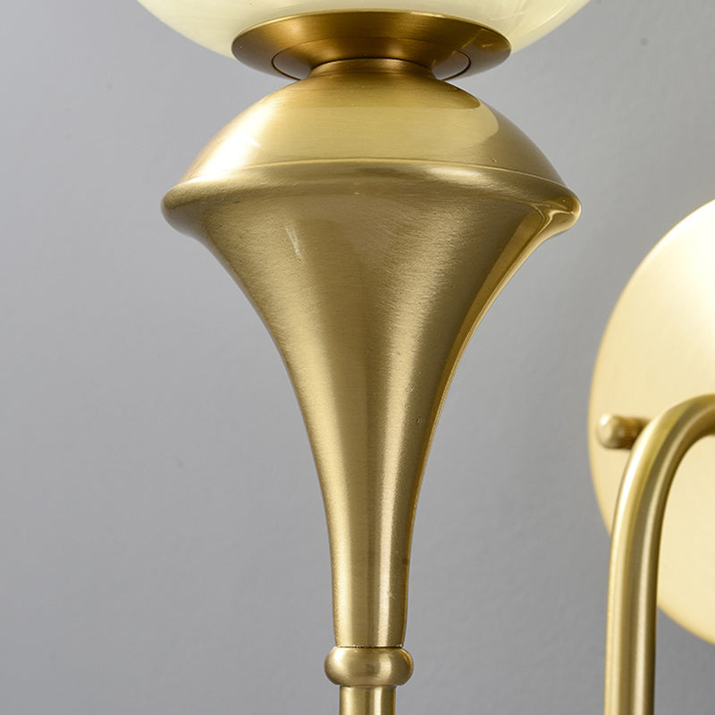 Globe Copper Glass Living Wall Lamp