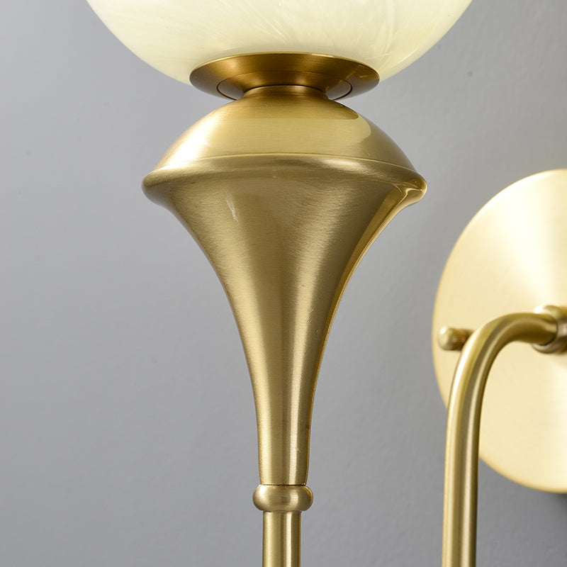 Globe Copper Glass Living Wall Lamp