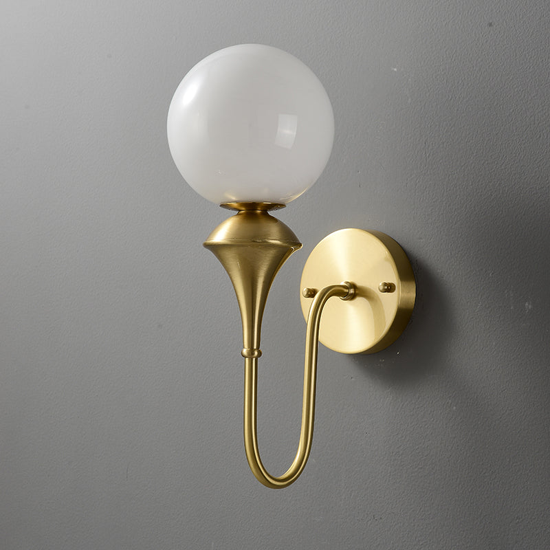 Globe Copper Glass Living Wall Lamp
