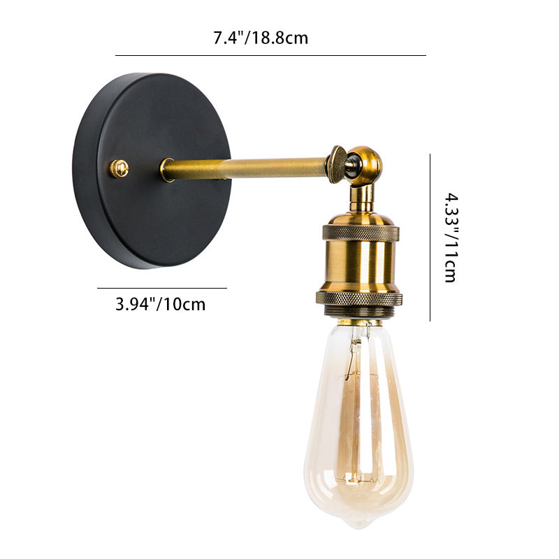 Column Iron Living Room Wall Lamp
