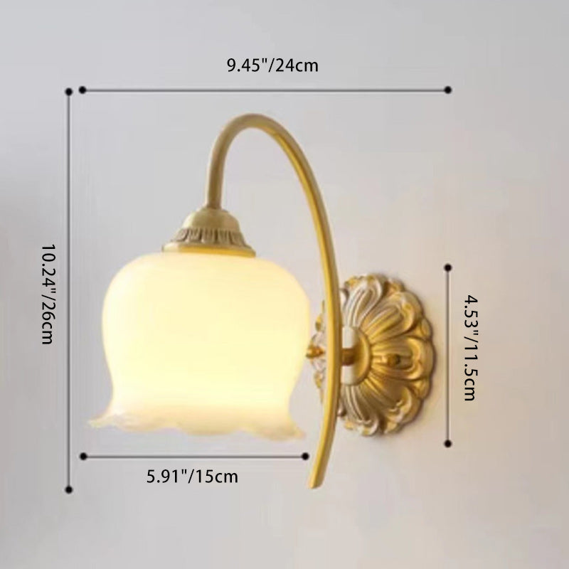 Oval Copper Resin Living Wall Lamp