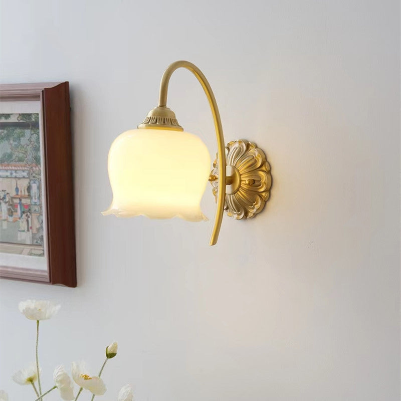 Oval Copper Resin Living Wall Lamp