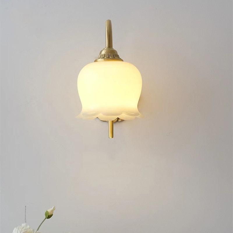 Oval Copper Resin Living Wall Lamp