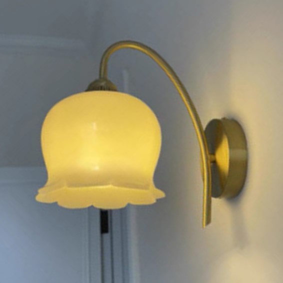 Oval Copper Resin Living Wall Lamp
