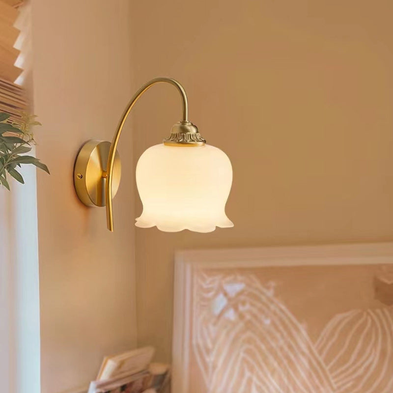 Oval Copper Resin Living Wall Lamp