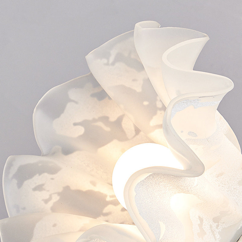Flower Iron Glass Living Wall Lamp