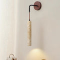 Column Wood Stone Living Wall Lamp