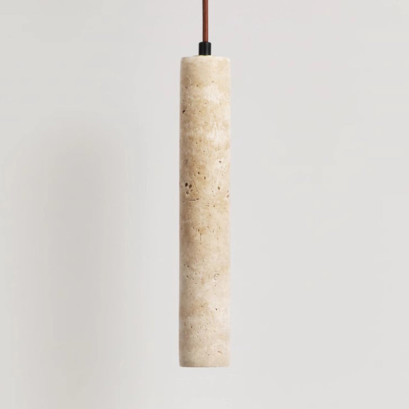 Column Wood Stone Living Wall Lamp