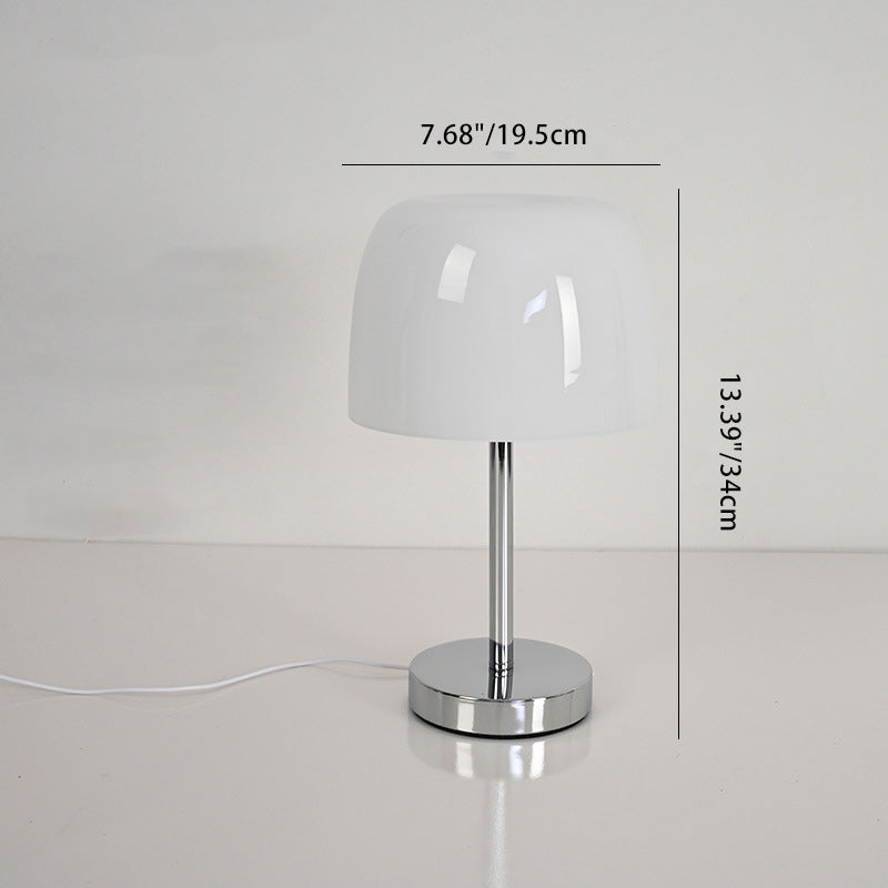 Drum Iron Glass Living Table Lamp