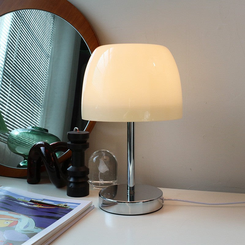 Drum Iron Glass Living Table Lamp