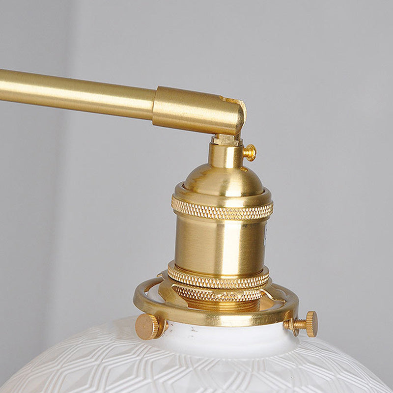 Round Copper Ceramic Living Wall Lamp