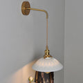 Round Copper Ceramic Living Wall Lamp