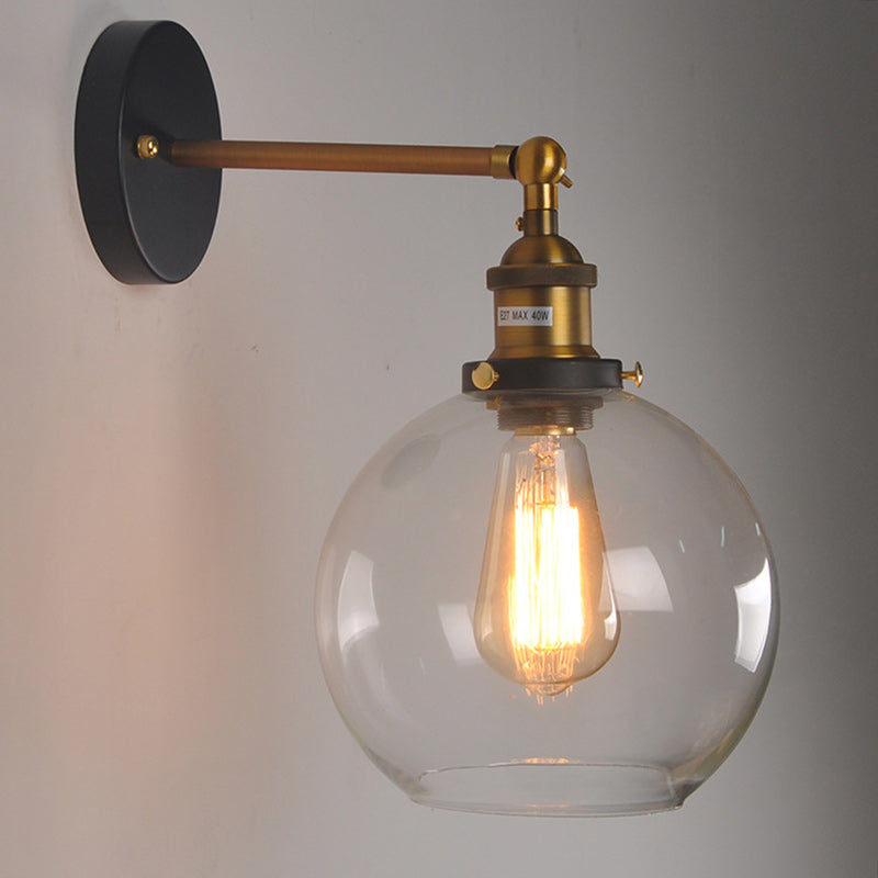 Globe Aluminum Glass Living Wall Lamp