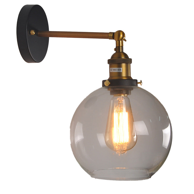 Globe Aluminum Glass Living Wall Lamp