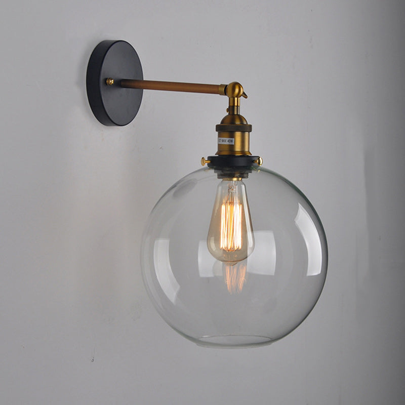 Globe Aluminum Glass Living Wall Lamp