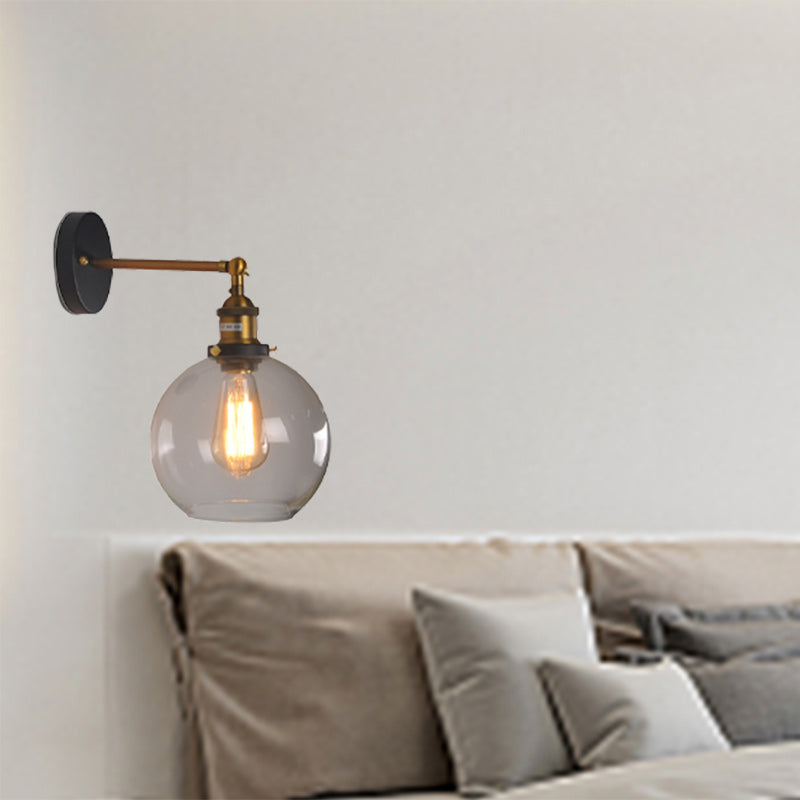 Globe Aluminum Glass Living Wall Lamp