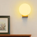 Globe Wood Glass Living Wall Lamp