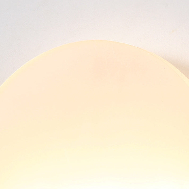Round Wood Acrylic Living Wall Lamp