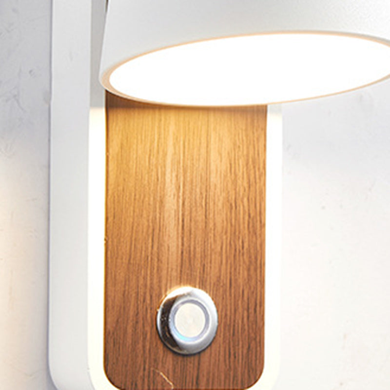 Drum Aluminum Living Room Wall Lamp