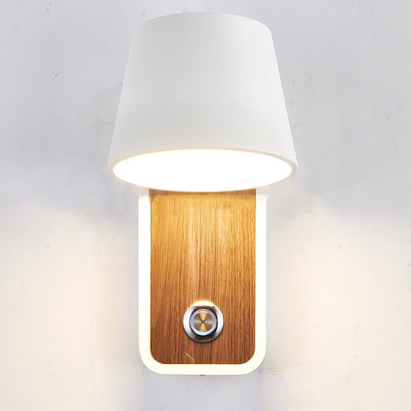 Drum Aluminum Living Room Wall Lamp
