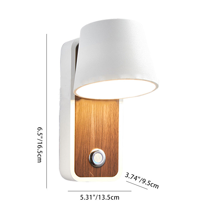 Drum Aluminum Living Room Wall Lamp