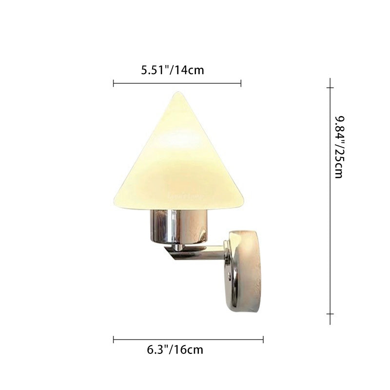 Cone Steel Glass Living Wall Lamp