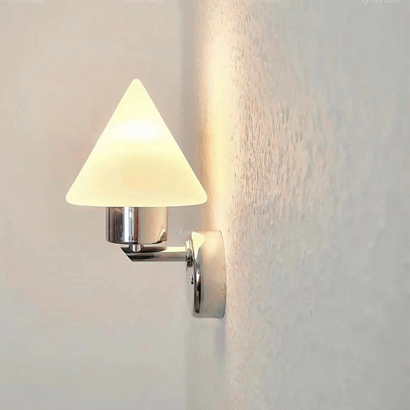 Cone Steel Glass Living Wall Lamp