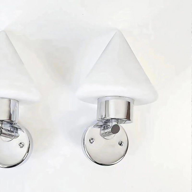 Cone Steel Glass Living Wall Lamp
