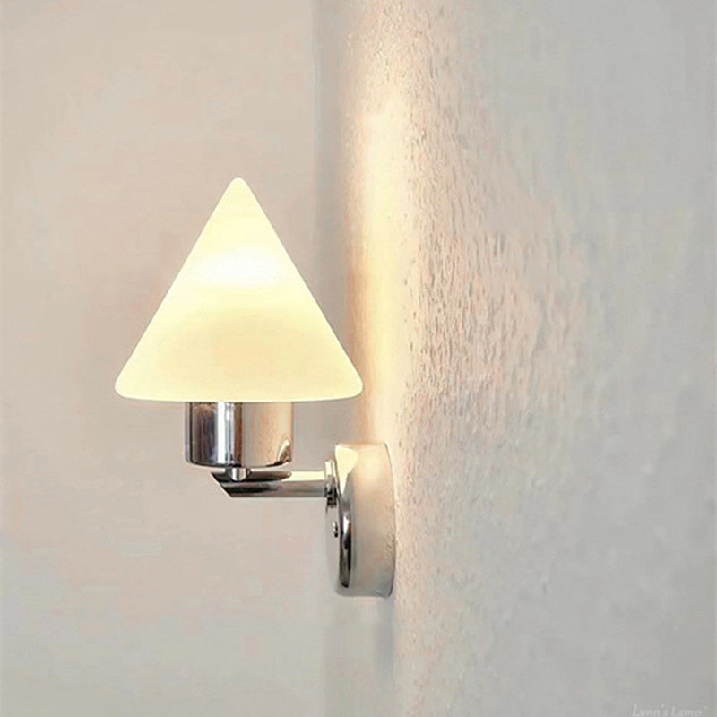 Cone Steel Glass Living Wall Lamp