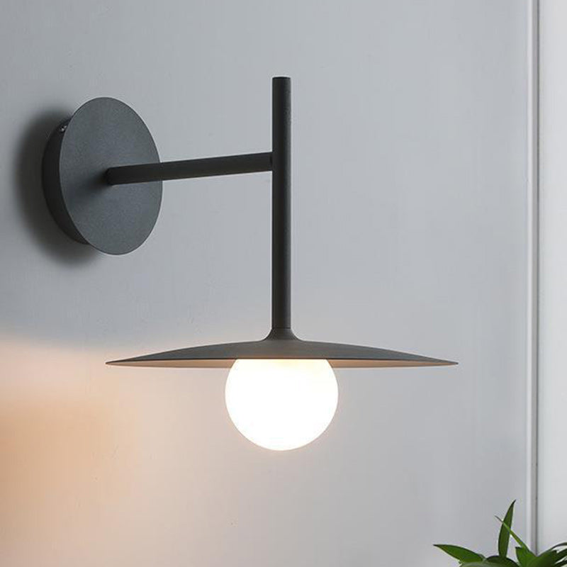 Round Iron Glass Living Wall Lamp