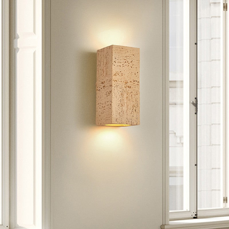 Rectangular Resin Living Room 2-Light Wall Lamp
