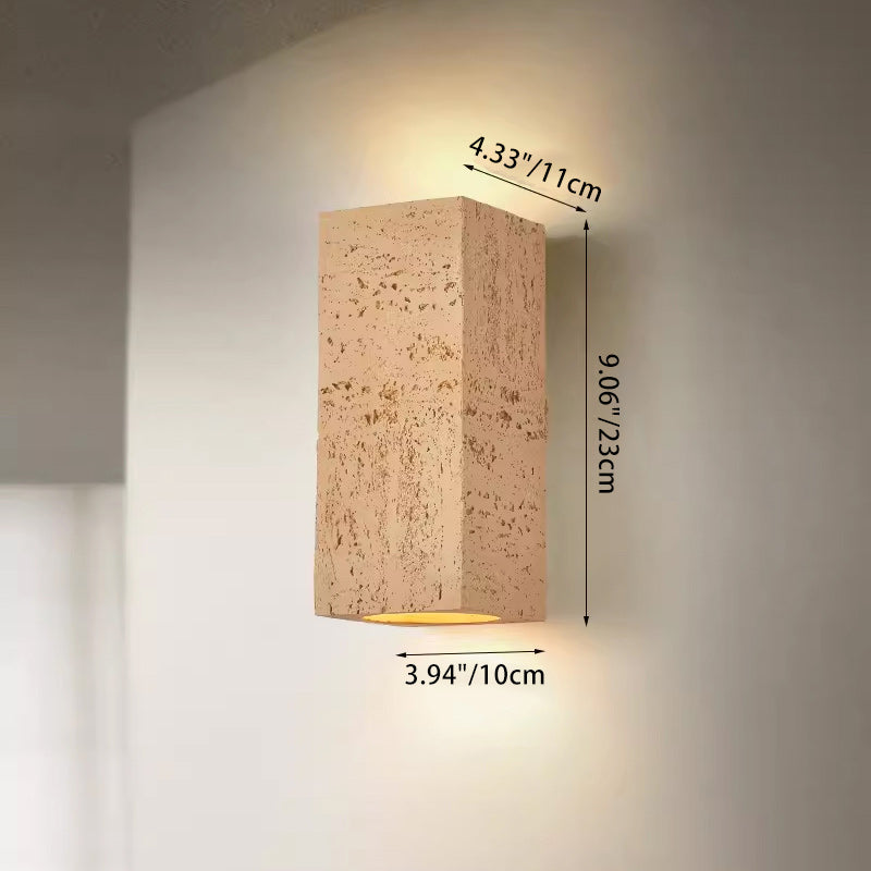 Rectangular Resin Living Room 2-Light Wall Lamp