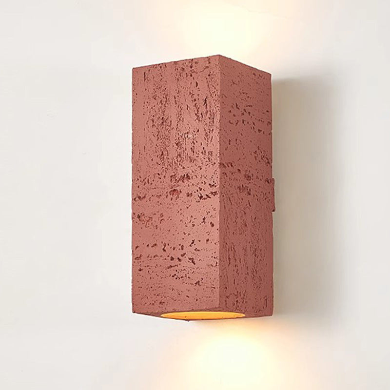 Rectangular Resin Living Room 2-Light Wall Lamp