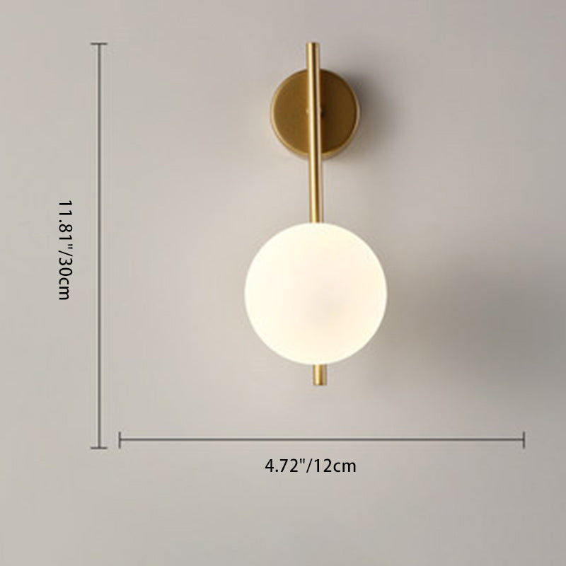 Globe Iron Glass Living Wall Lamp