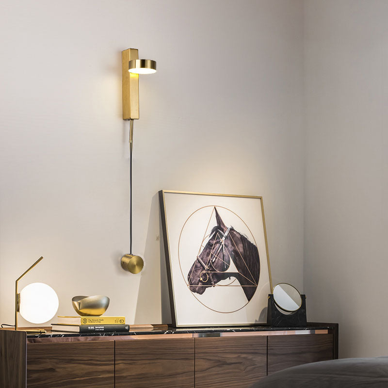 Column Iron Acrylic Living Wall Lamp