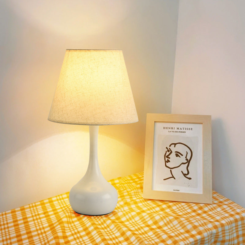 Drum Iron Fabric Living Table Lamp