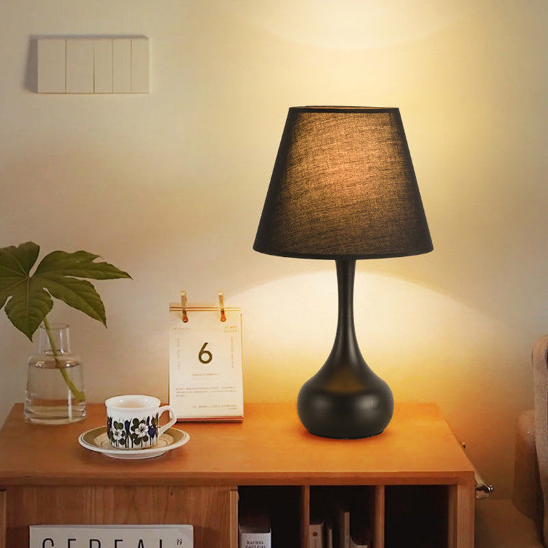 Drum Iron Fabric Living Table Lamp