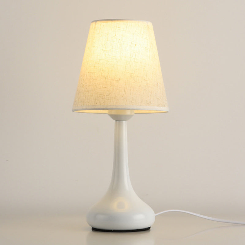 Drum Iron Fabric Living Table Lamp