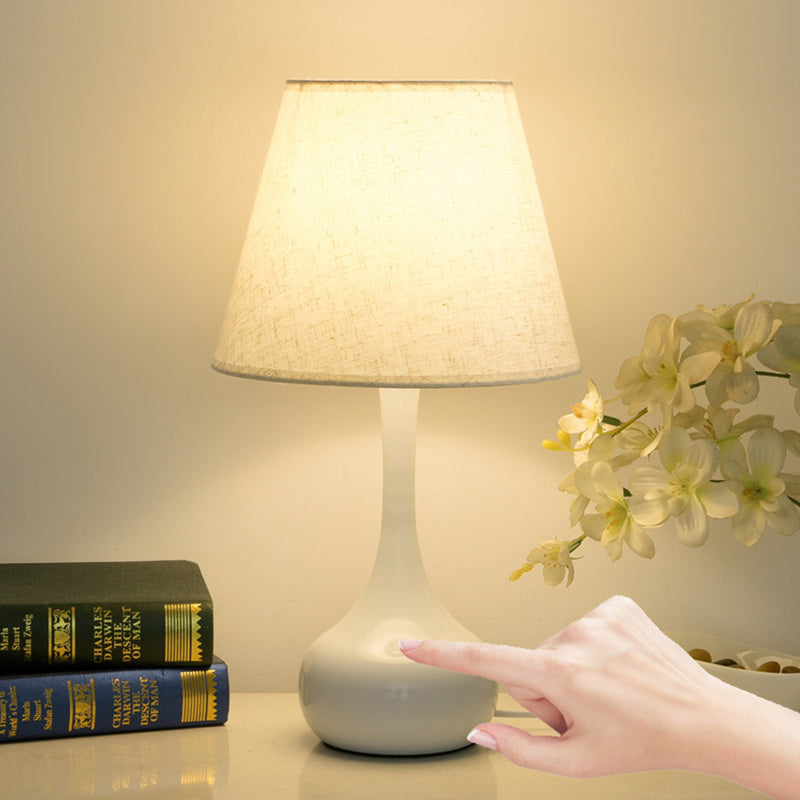 Drum Iron Fabric Living Table Lamp